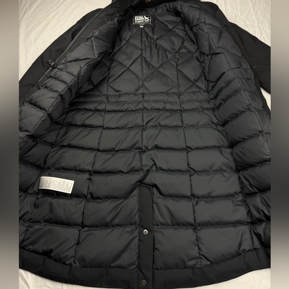 Eddie Bauer Women's Black Down Parka Ski Jacket‎ with Fur Hood NEW - Picture 9 of 9